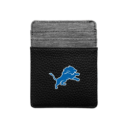 Detroit Lions Pebble Front Pocket Wallet Black