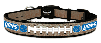 Detroit Lions Pet Collar Reflective Football Size Medium CO