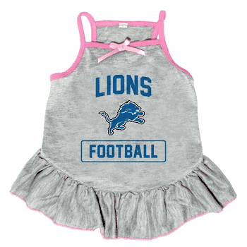 Detroit Lions Pet Dress Grey Type XLarge