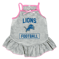 Detroit Lions Pet Dress Grey Type XLarge