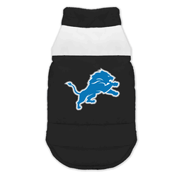 Detroit Lions Pet Parka Puff Vest Extra Small