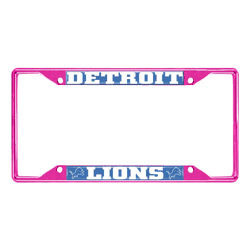 Detroit Lions Pink Metal License Plate Frame - 6.25"x12.25"