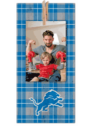 Detroit Lions Plaid Clothespin 6x12 Sign