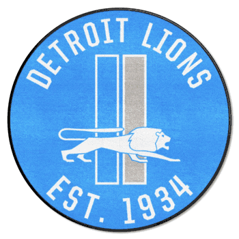 Detroit Lions Roundel Rug - 27in. Diameter, NFL Vintage
