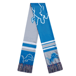 Detroit Lions Scarf Colorblock Big Logo Design