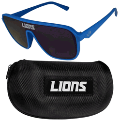 Detroit Lions Shield Sunglasses with Case