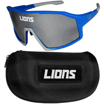 Detroit Lions Shield Sunglasses with Case