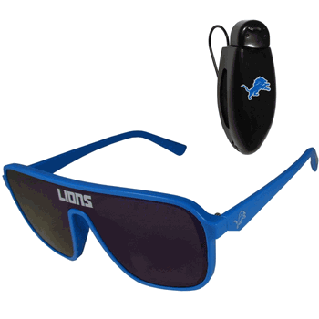 Detroit Lions Shield Sunglasses with Visor Clip