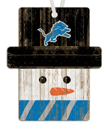 Detroit Lions Snowman Ornament
