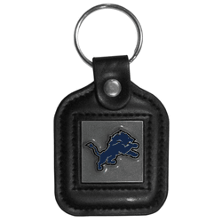 Detroit Lions Square Leatherette Key Chain