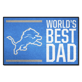 Detroit Lions Starter Mat Accent Rug - 19in. x 30in. World's Best Dad Starter Mat