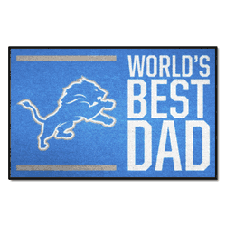Detroit Lions Starter Mat Accent Rug - 19in. x 30in. World's Best Dad Starter Mat