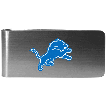 Detroit Lions Steel Money Clip, Logo