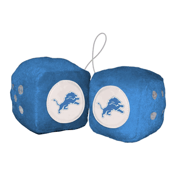 Detroit Lions Team Color Fuzzy Dice Décor 3