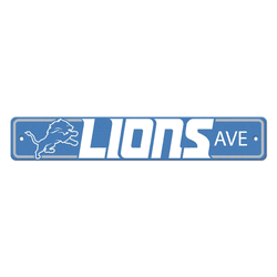 Detroit Lions Team Color Street Sign Dcor 4in. X 24in. Lightweight
