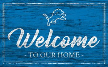 Detroit Lions Team Color Welcome 11x19 Sign