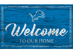 Detroit Lions Team Color Welcome 11x19 Sign
