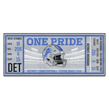 Detroit Lions Ticket Runner Rug - 30in. x 72in.