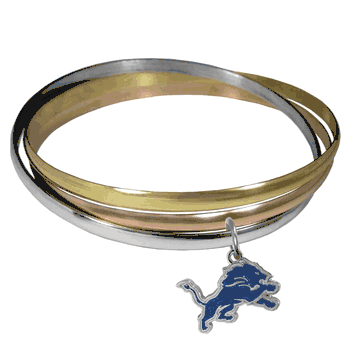Detroit Lions Tri-color Bangle Bracelet