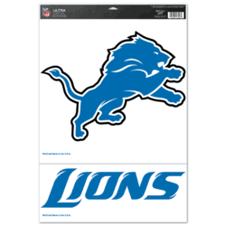 Detroit Lions Ultra Decal 11in x 17in Logo