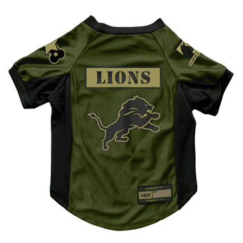 Detroit Lions Valor Pet Stretch Jersey - Large