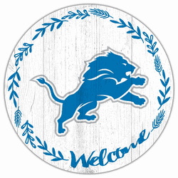 Detroit Lions Welcome 12in Circle