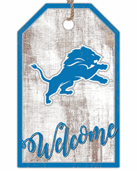 Detroit Lions Welcome Team Tag 11x19 Sign
