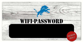 Detroit Lions Wifi Password 6x12 Sign