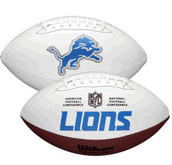 Detroit Lions Wilson NFL Live Signature Autograph White Panel Football