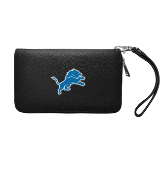 Detroit Lions Zip Organizer Wallet Pebble Black