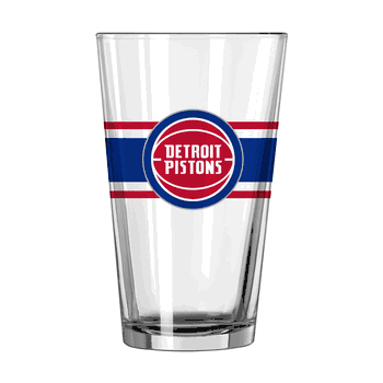 Detroit Pistons 16oz Stripe Pint Glass