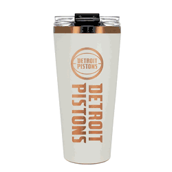 Detroit Pistons 32oz Crme and Copper Big Slim Tumbler with Straw