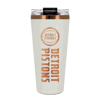 Detroit Pistons 32oz Crme and Copper Big Slim Tumbler with Straw