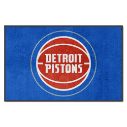Detroit Pistons 4X6 High-Traffic Mat with Durable Rubber Backing - Landscape Orientation