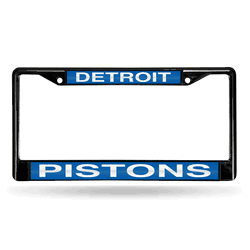 Detroit Pistons Black Laser Chrome Frame