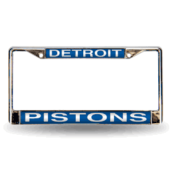 Detroit Pistons Blue Laser Chrome Frame
