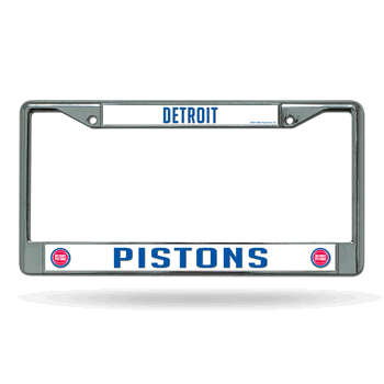 Detroit Pistons Standard Chrome Frame with Plastic Inserts 12