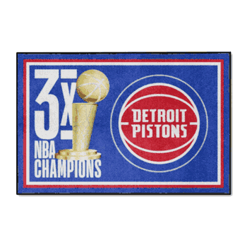 Detroit Pistons Dynasty 4ft. x 6ft. Plush Area Rug