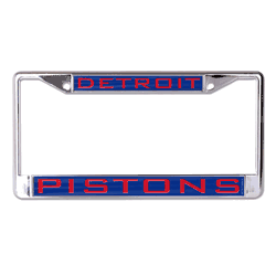 Detroit Pistons License Plate Frame - Inlaid
