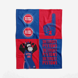 Detroit Pistons NBA Domino Swaddle Blanket 40x50 inches