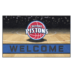 Detroit Pistons Rubber Door Mat - 18in. x 30in.