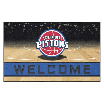Detroit Pistons Rubber Door Mat - 18in. x 30in.