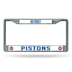 Detroit Pistons Standard Chrome Frame with Plastic Inserts 12" x 6" Car/Truck Auto Accessory