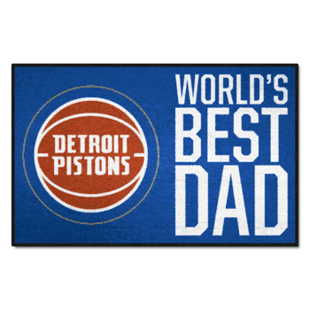Detroit Pistons Starter Mat Accent Rug - 19in. x 30in. World's Best Dad Starter Mat