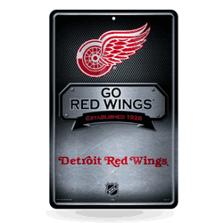 Detroit Red Wings  11" x 17" Metal Home Dcor Sign