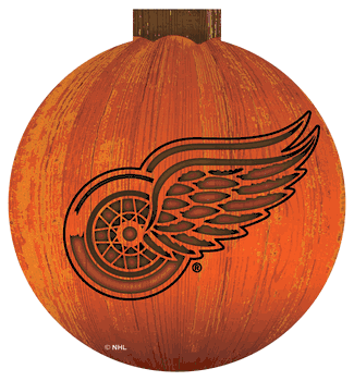 Detroit Red Wings 12 in. Halloween Pumpkin Sign