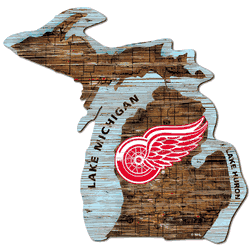 Detroit Red Wings 12" Mini Roadmap State Sign