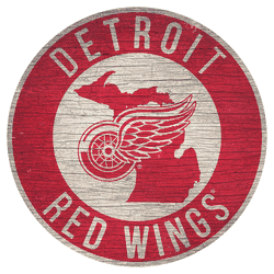 Detroit Red Wings 12in. Circle w/State Sign