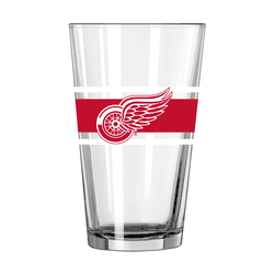 Detroit Red Wings 16oz Stripe Pint Glass