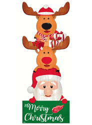 Detroit Red Wings 31" Santa Stack Leaner